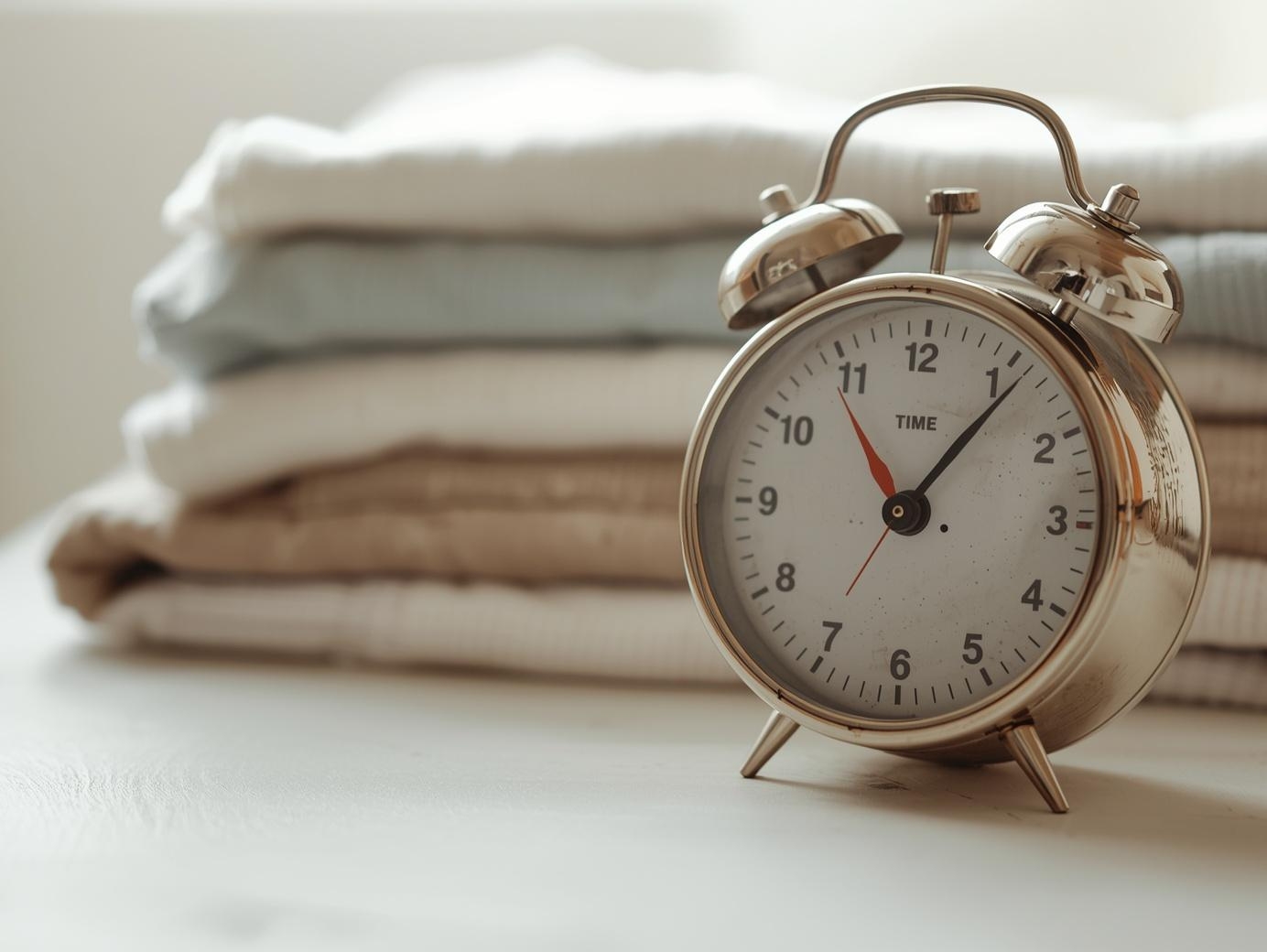 Laundry with clock