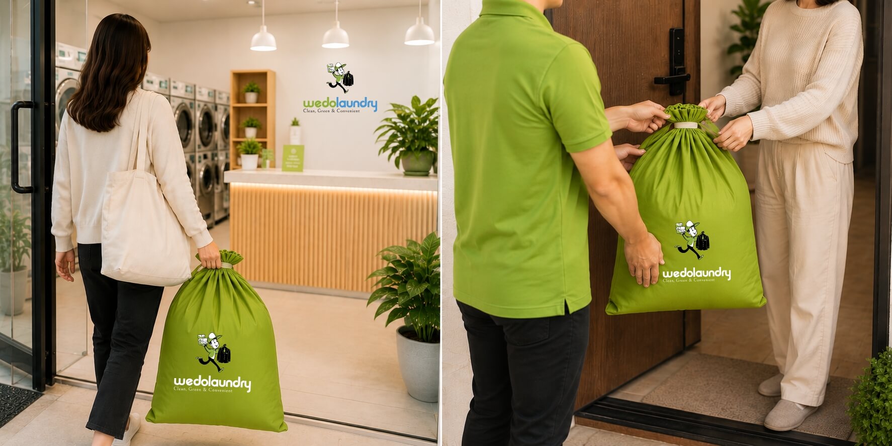 Drop-off laundry vs pickup and delivery